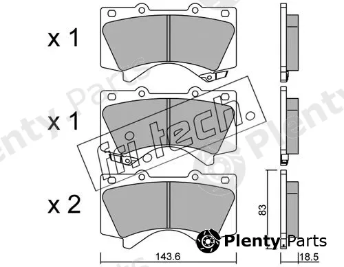 fri.tech. 837.0 — Brake Pad Set, disc brake