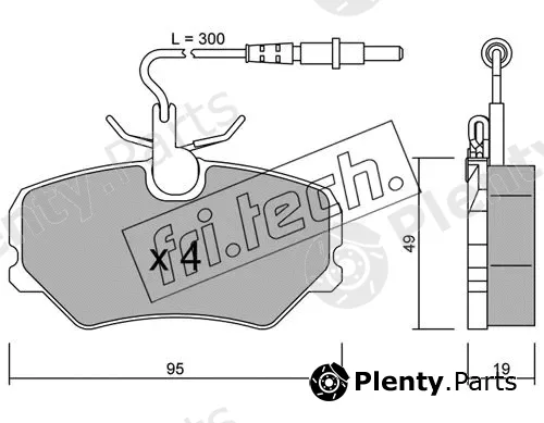 fri.tech. 101.1 — Brake Pad Set, disc brake