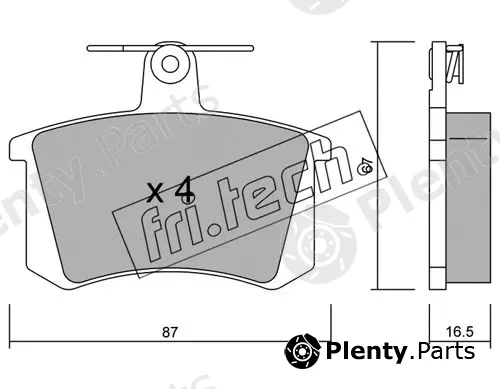fri.tech. 050.0 — Brake Pad Set, disc brake
