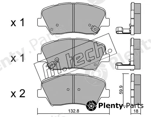 fri.tech. 1050.0 — Brake Pad Set, disc brake