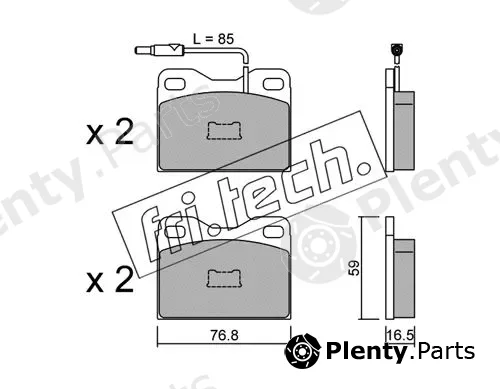 fri.tech. 017.5 — Brake Pad Set, disc brake