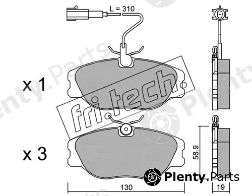 fri.tech. 074.2 — Brake Pad Set, disc brake
