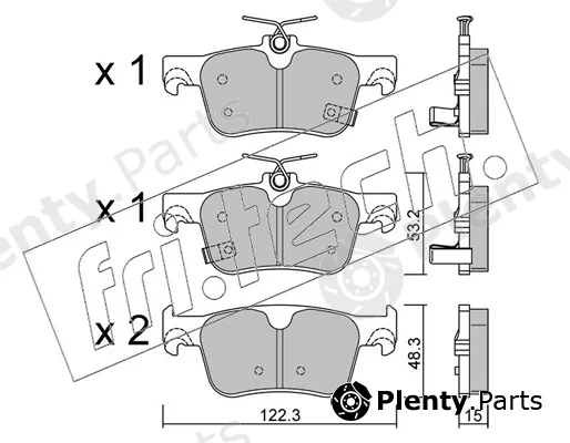 fri.tech. 1363.0 — Brake Pad Set, disc brake