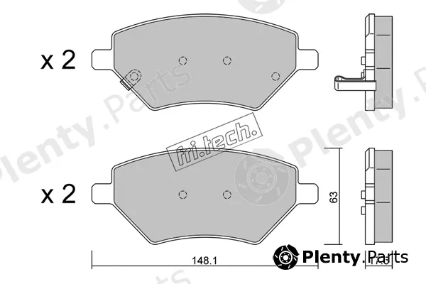 fri.tech. 1286.0 — Brake Pad Set, disc brake