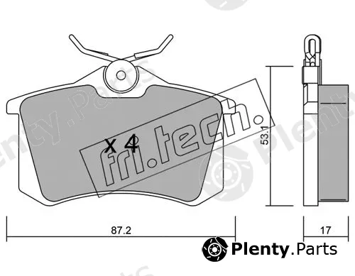 fri.tech. 102.1 — Brake Pad Set, disc brake