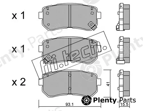 fri.tech. 741.0 — Brake Pad Set, disc brake