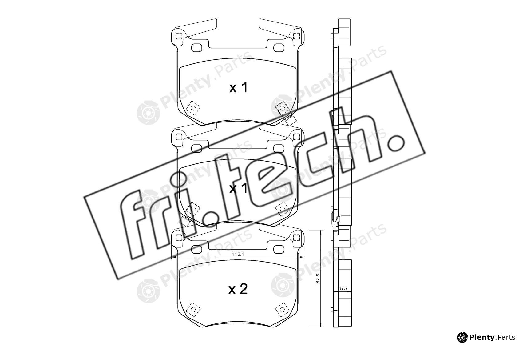 fri.tech. 1307.0 — Brake Pad Set, disc brake