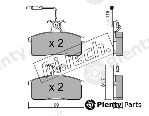 fri.tech. 028.2 — Brake Pad Set, disc brake