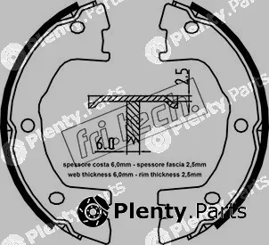fri.tech. 1034.120 — Brake Shoe Set, parking brake