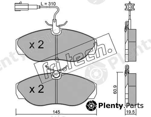 fri.tech. 157.1 — Brake Pad Set, disc brake