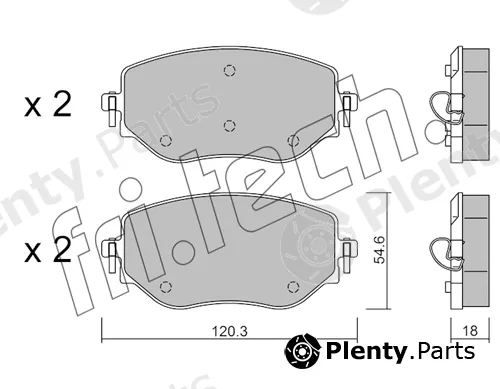 fri.tech. 1225.0 — Brake Pad Set, disc brake