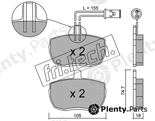 fri.tech. 018.1 — Brake Pad Set, disc brake