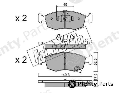 fri.tech. 283.5 — Brake Pad Set, disc brake