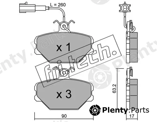 fri.tech. 061.0 — Brake Pad Set, disc brake