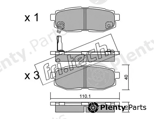 fri.tech. 892.0 — Brake Pad Set, disc brake