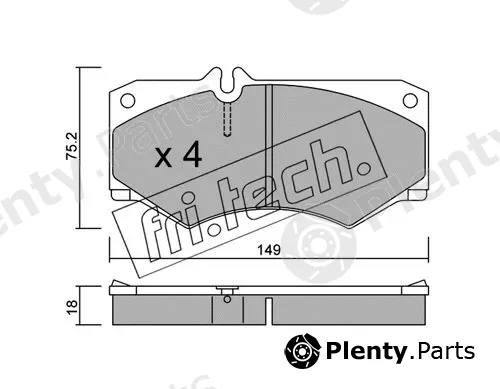 fri.tech. 016.0 — Brake Pad Set, disc brake