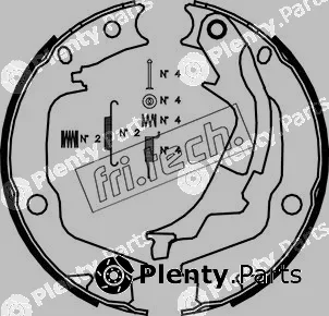 fri.tech. 1046.222K — Brake Shoe Set, parking brake