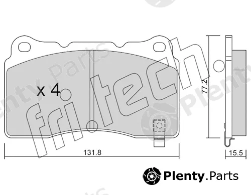 fri.tech. 297.8 — Brake Pad Set, disc brake