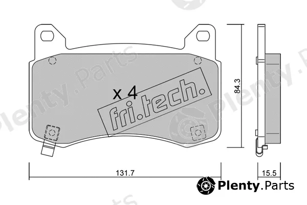 fri.tech. 1333.0 — Brake Pad Set, disc brake