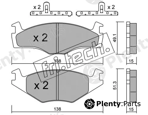 fri.tech. 047.0K — Brake Pad Set, disc brake