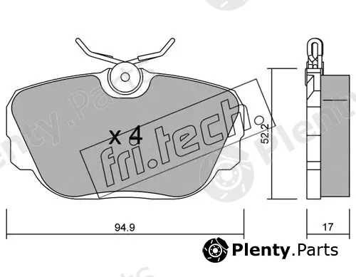 fri.tech. 044.0 — Brake Pad Set, disc brake