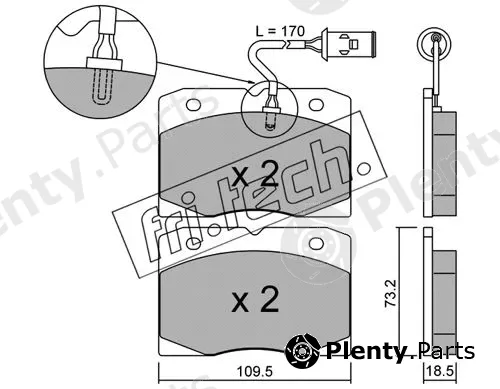 fri.tech. 053.2 — Brake Pad Set, disc brake