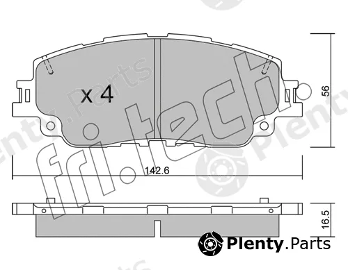 fri.tech. 1227.0 — Brake Pad Set, disc brake