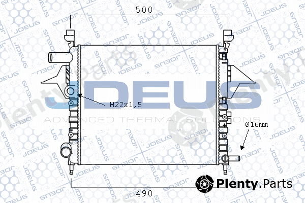 Jdeus M-0230500 — Radiator, engine cooling
