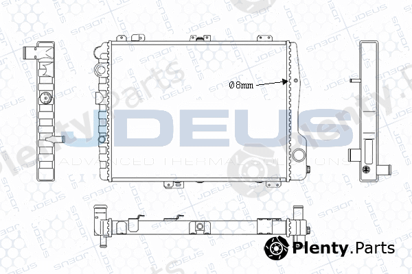 Jdeus M-0010730 — Radiator, engine cooling