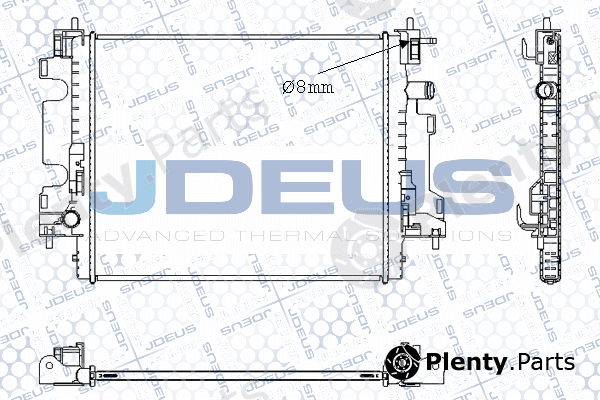 Jdeus M-0750040 — Radiator, engine cooling