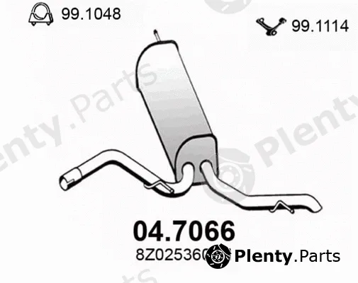 Asso 04.7066 — Rear Muffler