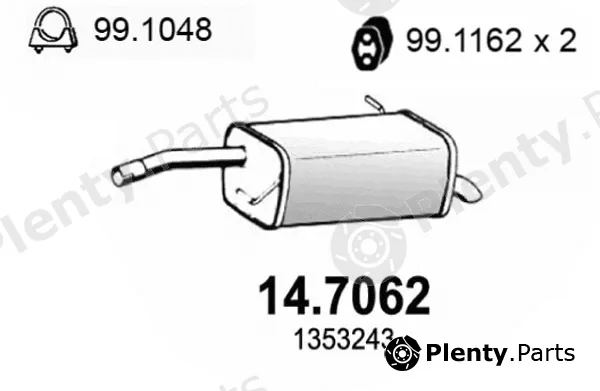 Asso 14.7062 — Rear Muffler