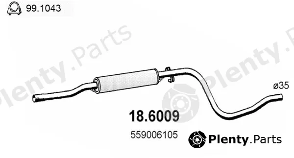 Asso 18.6009 — Centre Muffler