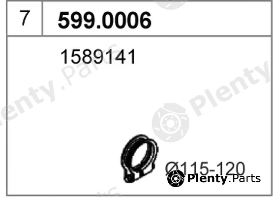 Asso 599.0006 — Mounting Kit, muffler