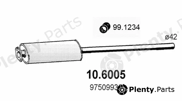 Asso 10.6005 — Centre Muffler