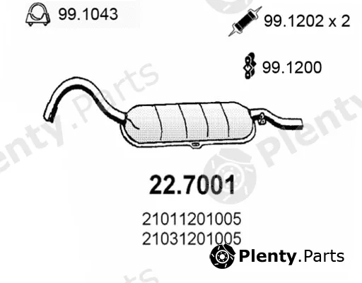 Asso 22.7001 — Rear Muffler