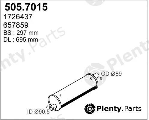 Asso 505.7015 — Centre/Rear Muffler