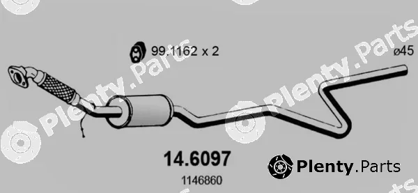 Asso 14.6097 — Centre Muffler