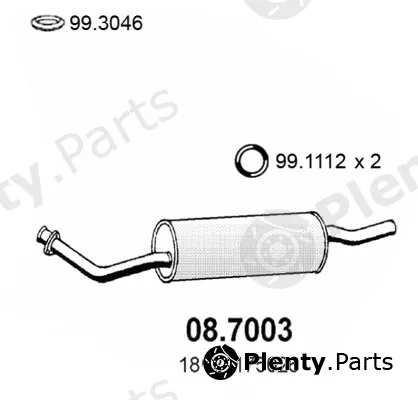 Asso 08.7003 — Rear Muffler
