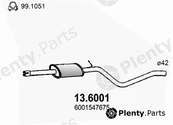 Asso 13.6001 — Centre Muffler