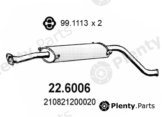 Asso 22.6006 — Centre Muffler