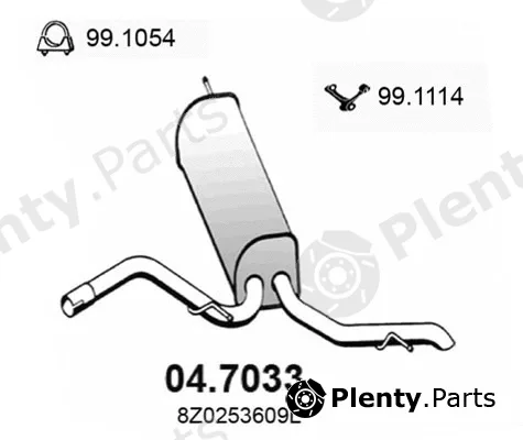 Asso 04.7033 — Rear Muffler