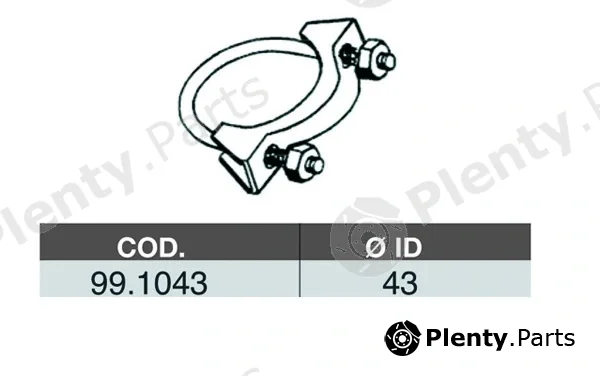 Asso 99.1043 — Pipe Connector, exhaust system