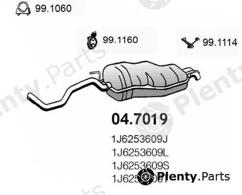 Asso 04.7019 — Rear Muffler