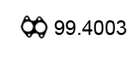 Asso 99.4003 — Gasket, exhaust pipe