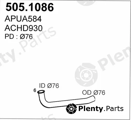 Asso 505.1086 — Exhaust Pipe