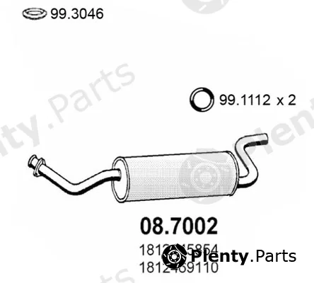 Asso 08.7002 — Rear Muffler