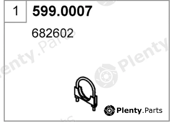 Asso 599.0007 — Mounting Kit, muffler