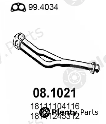 Asso 08.1021 — Exhaust Pipe