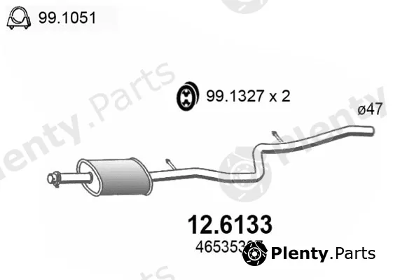 Asso 12.6133 — Centre Muffler